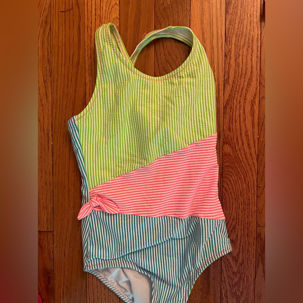 Lands End Bathing Suit - Striped Vibrant